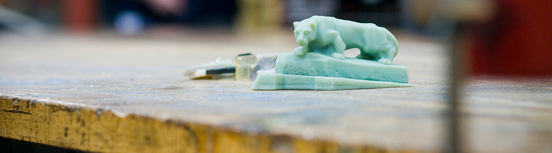small statue of Penn State nittany lion